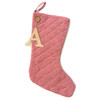 Perfect Red 2 Quilted Stocking with Personalized Charm by Marilee Home