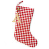 Perfect Red 5 Quilted Stocking with Personalized Charm by Marilee Home