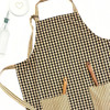 Primitive Black Plaid Hostess Apron with Gift Bag