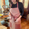 Primitive Red Plaid Hostess Apron with Gift Bag