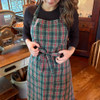 McCuan Green Tartan Plaid Hostess Apron with Gift Bag