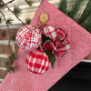 Perfect Red Plaid Homespun 2.5 inch Christmas Ball Ornaments - Set of 6 - by Marilee Home