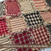 40 Farmhouse Red Homespun 5 inch Quilt Squares