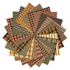 40 Primitive Homespun 5 inch Quilt Squares