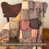 40 Primitive Homespun 5 inch Quilt Squares