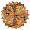 40 Autumn Spice Homespun 6 inch Quilt Squares