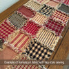 40 Farmhouse Red Homespun 6 inch Quilt Squares