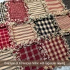 40 Farmhouse Red Homespun 6 inch Quilt Squares