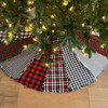 Buffalo Lodge Plaid Ragged Christmas Tree Skirt Kit