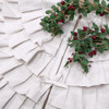 48" Ruffled Shabby Natural White Cotton Christmas Tree Skirt by Marilee Home