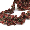 Cranberry Christmas 4 Ruffled Fabric Trim Garland -12 feet