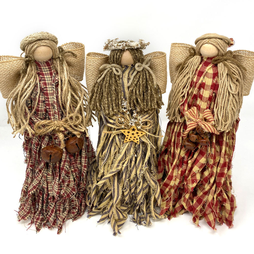 Ragged Angel & Christmas Tree Pattern - DIGITAL - Jubilee Fabric