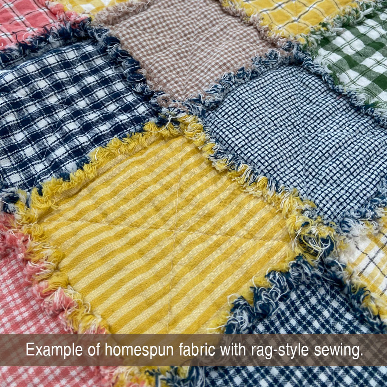 Summer Yellow Stripe Homespun Cotton Fabric