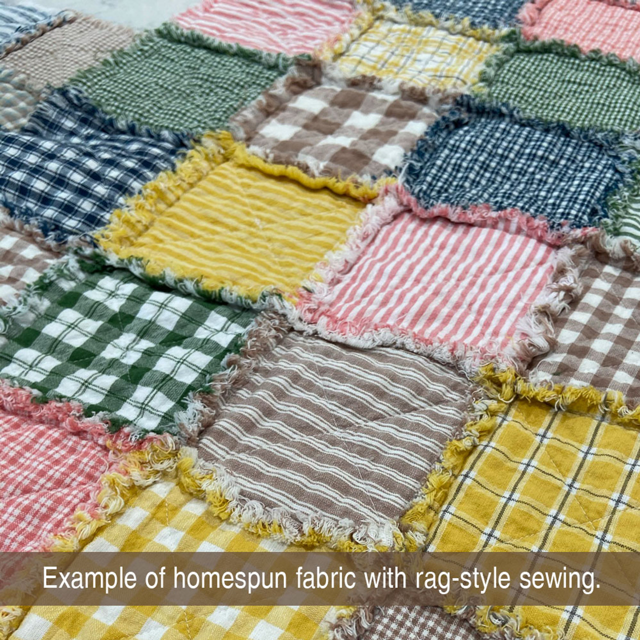 Oatmeal Ticking Stripe Homespun Cotton Fabric