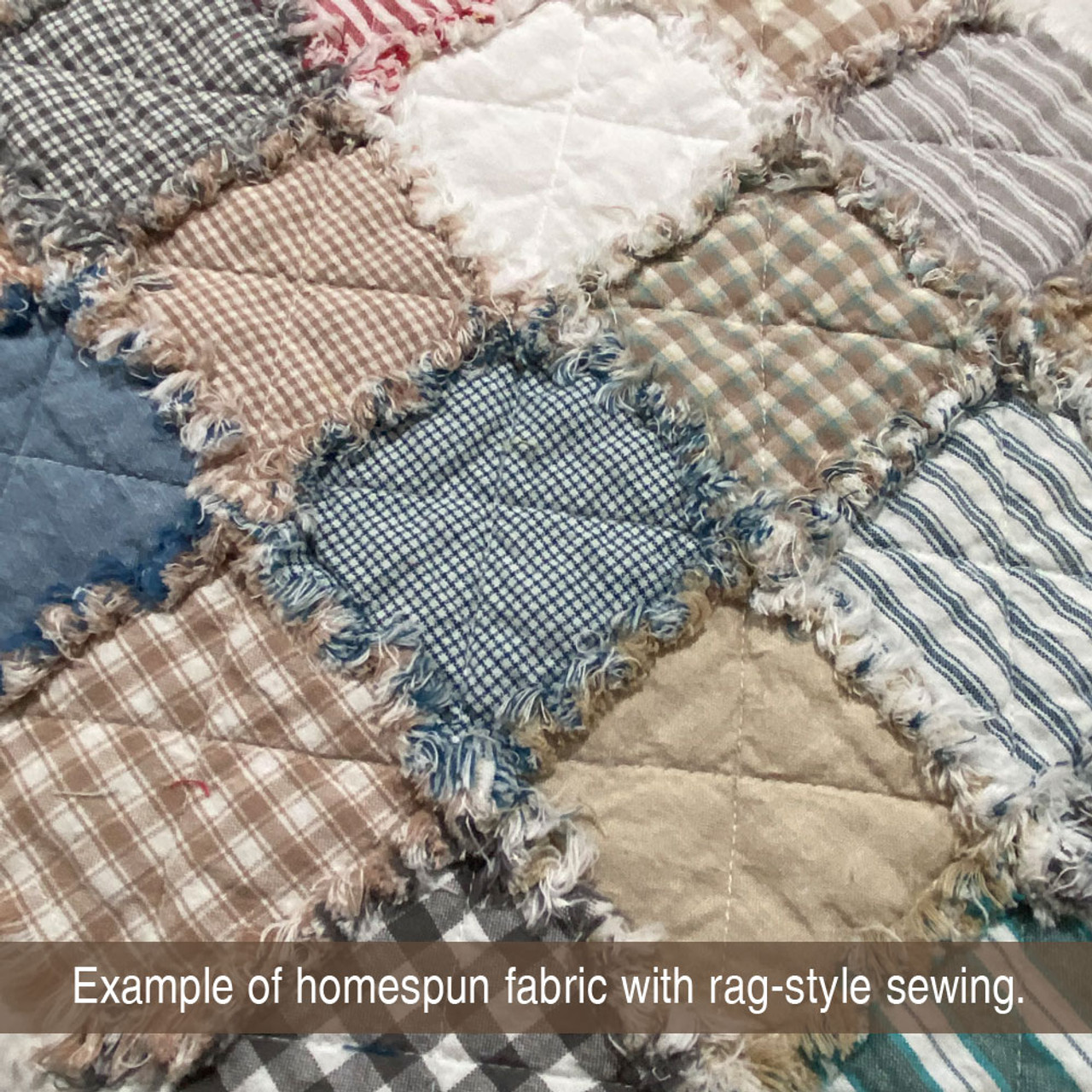 Providence Blue And Cream Woven Cotton Ticking Stripe Homespun Fabric -  Kittredge Mercantile