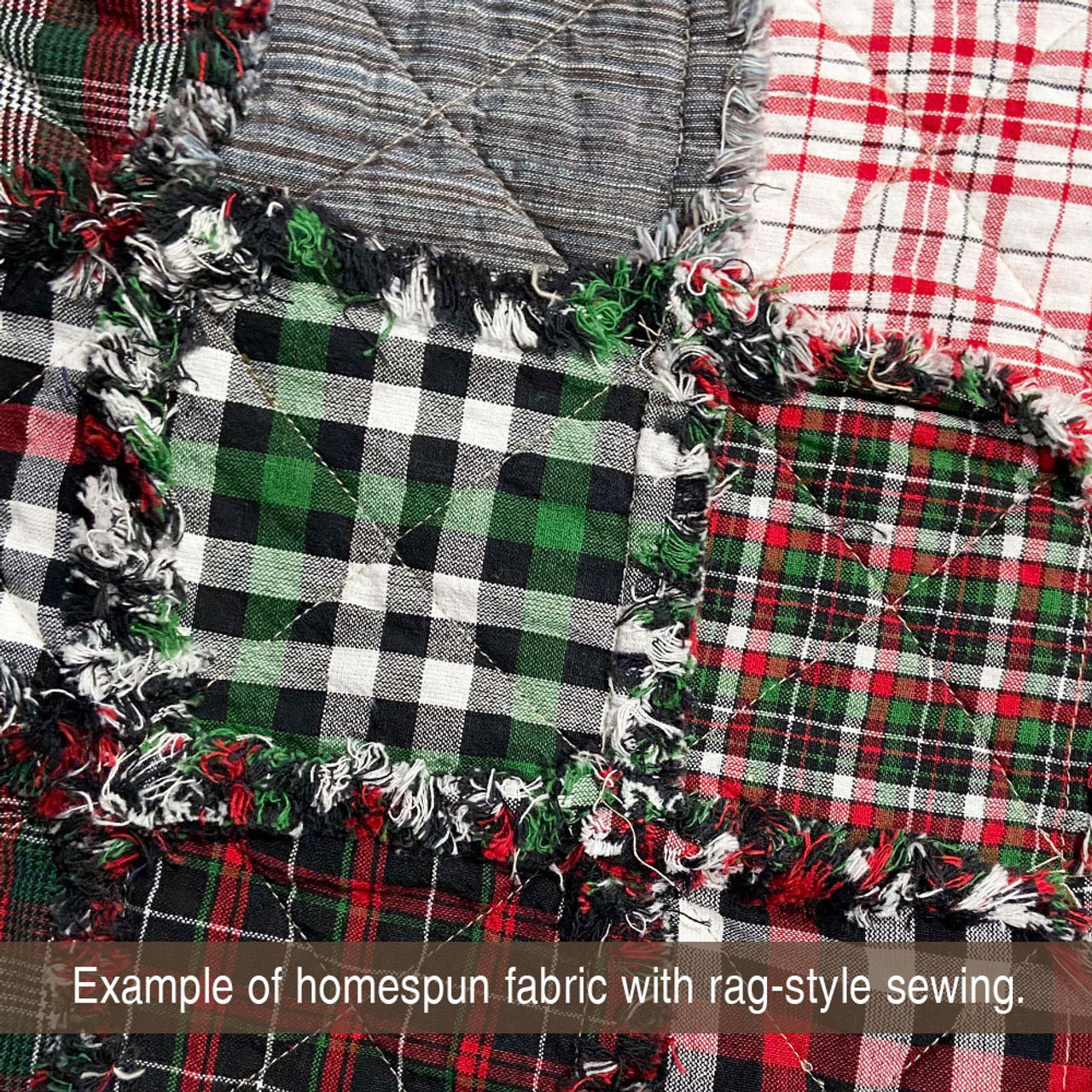 Mountain Lodge 5 Green Plaid Homespun Fat Quarter