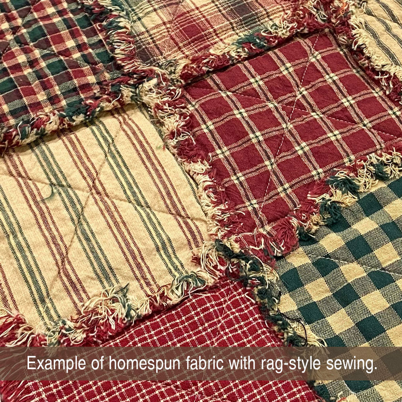 Primitive Red 1 Homespun Cotton Fabric
