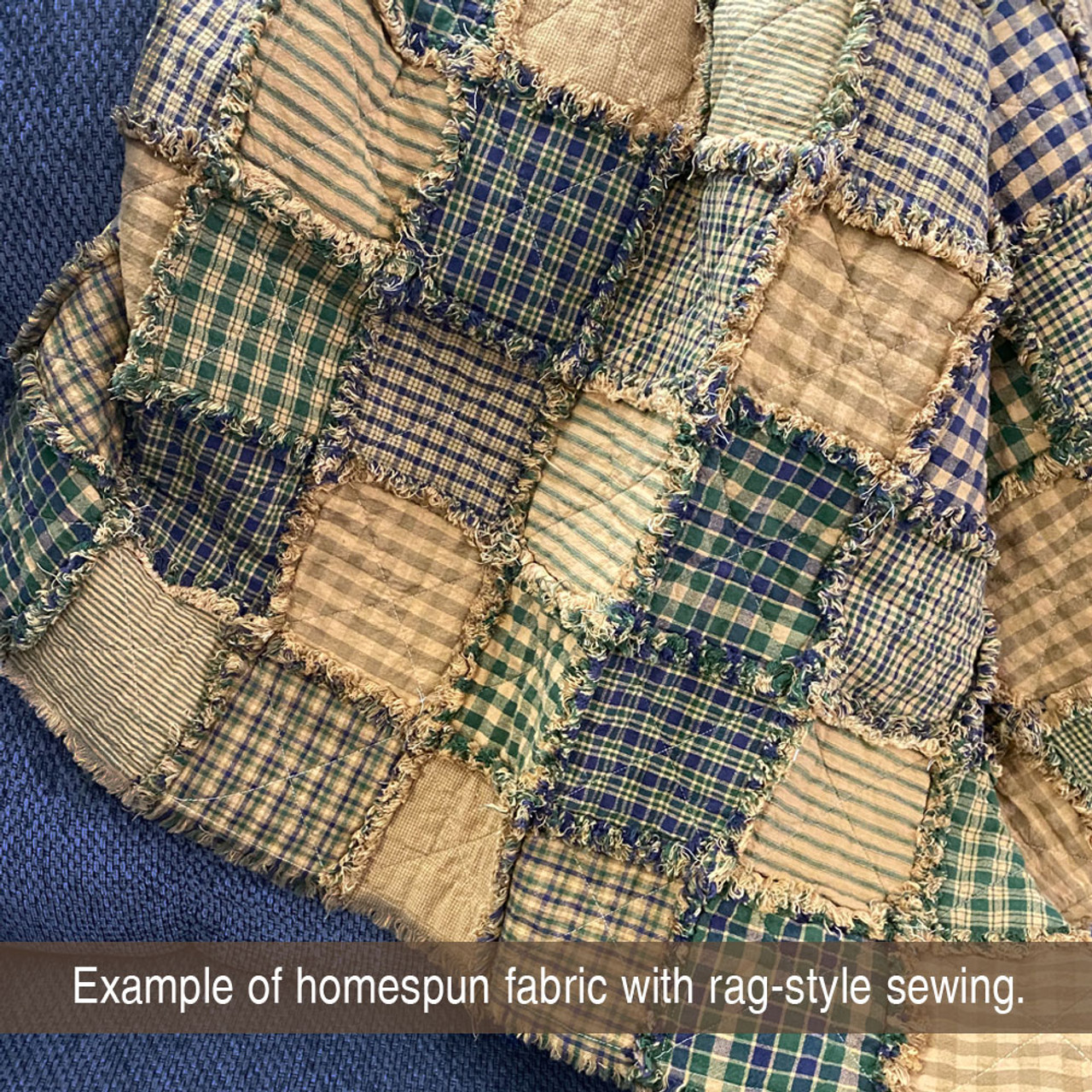 Timber Green 5 Plaid Homespun Fat Quarter