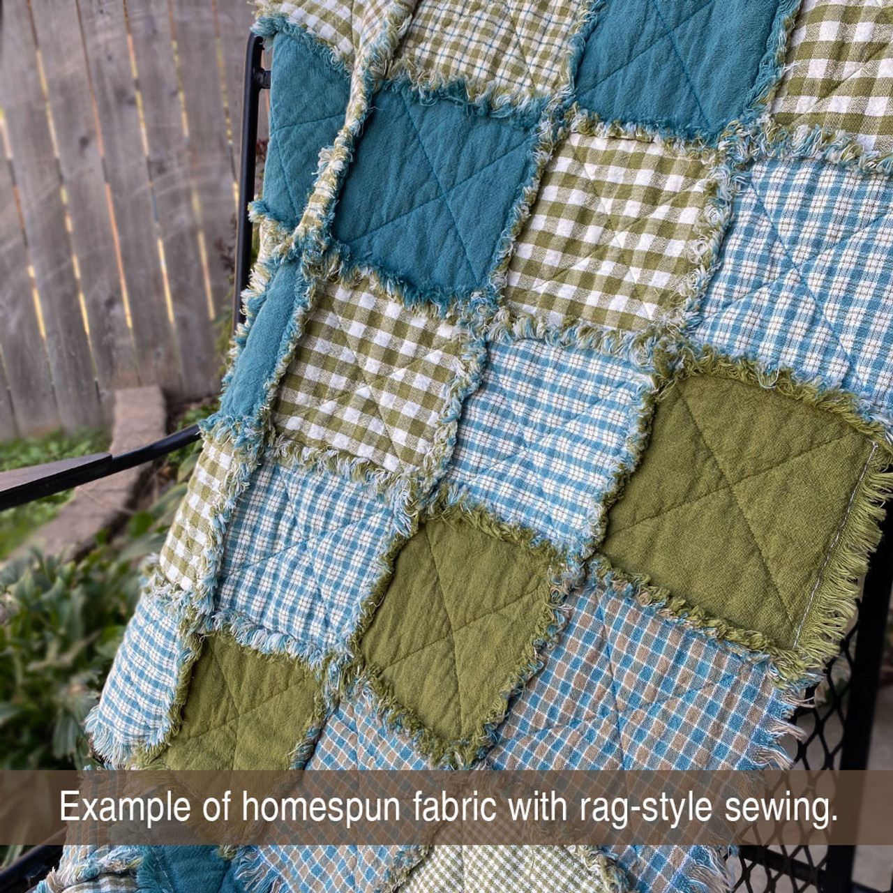 40 Bluegrass Homespun 5 inch Quilt Squares - Jubilee Fabric