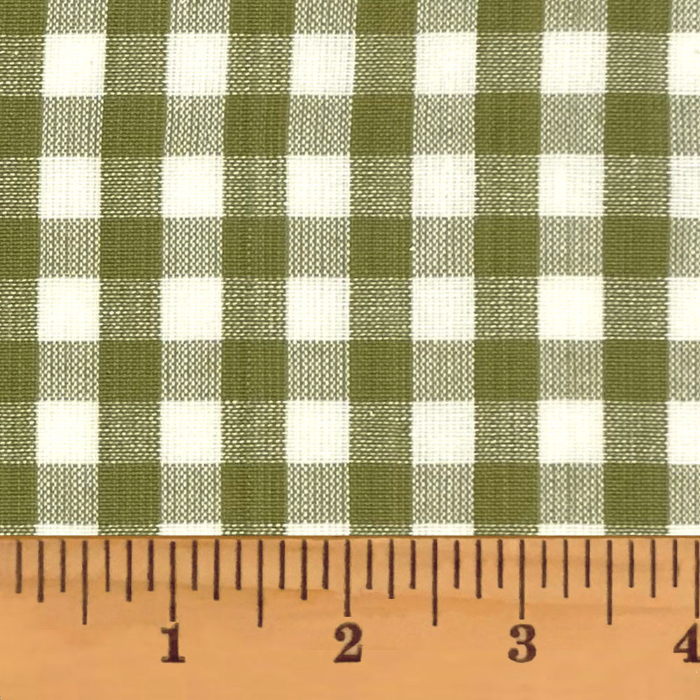 Sage Green 5 Mini Buffalo Plaid Homespun Cotton Fabric - Jubilee
