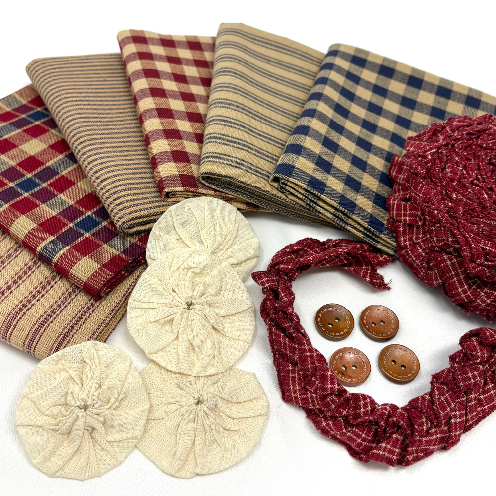 Americana Rag Strip Table Runner Kit w/Pattern