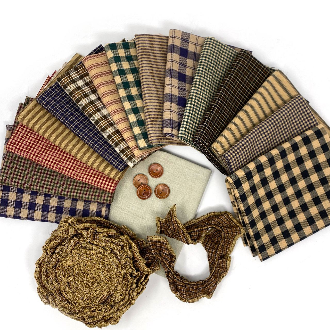 Classic Prim Rag Strip Table Runner Kit w/Pattern - Jubilee Fabric