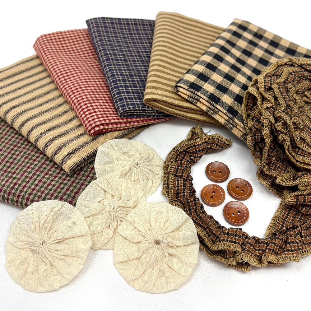 Classic Prim Rag Strip Table Runner Kit w/Pattern