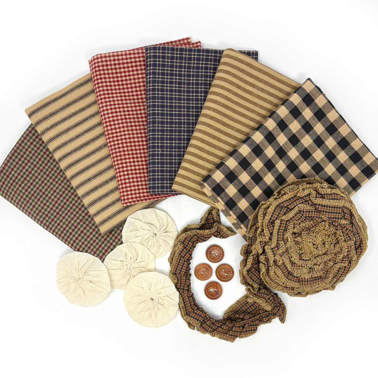 Classic Prim Rag Strip Table Runner Kit w/Pattern - Jubilee Fabric