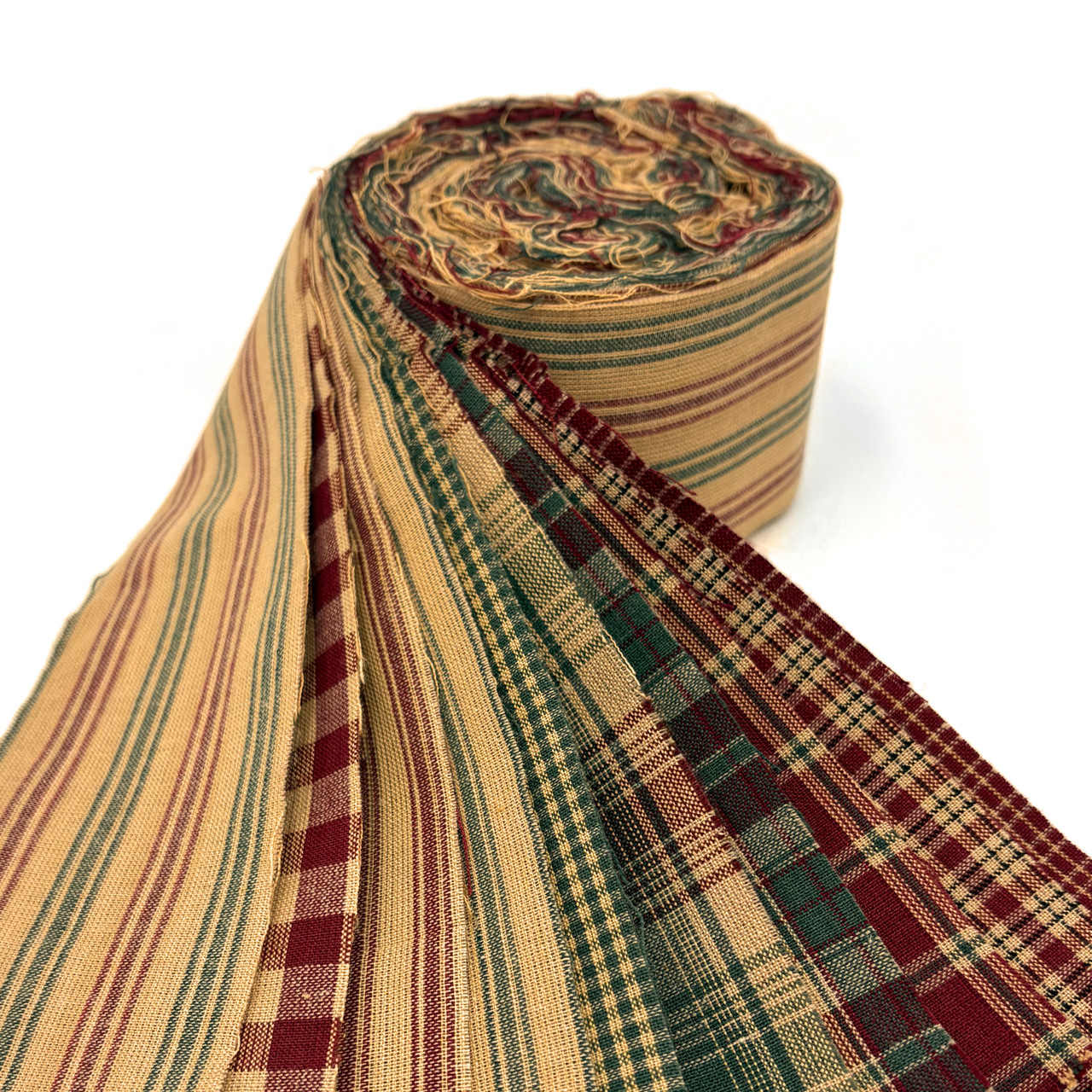 Vintage Christmas Homespun Fabric 2.5 X 44 inch Roll (Jelly Roll) - 22 pc. Vintage Christmas Homespun Fabric 2.5 X 44 inch Roll (Jelly Roll) - 22 pc.