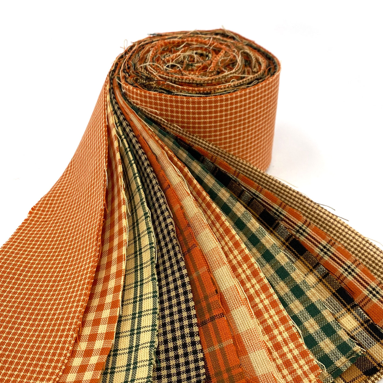 USA雑貨　SCENE SETTERS ROOM ROLL ドル柄　40Ft Autumn Spice Homespun Fabric 2.5 X 44 inch Roll (Jelly Roll) - 22
