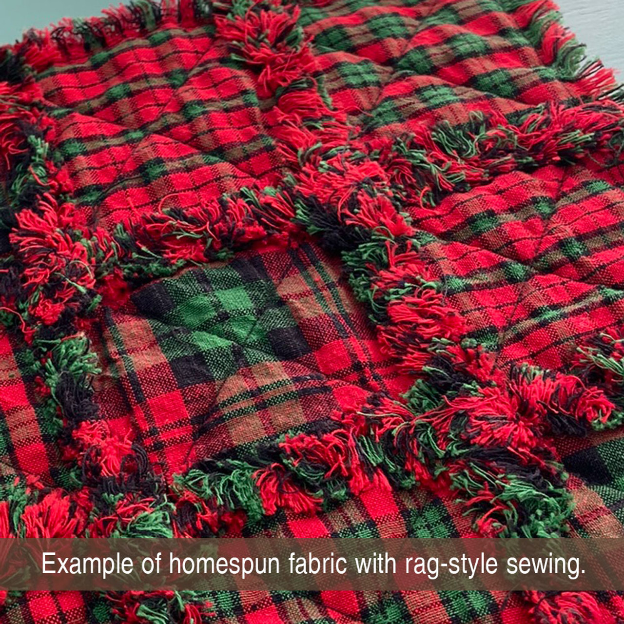 Traditional Christmas Tartan 7 Homespun Cotton Fabric