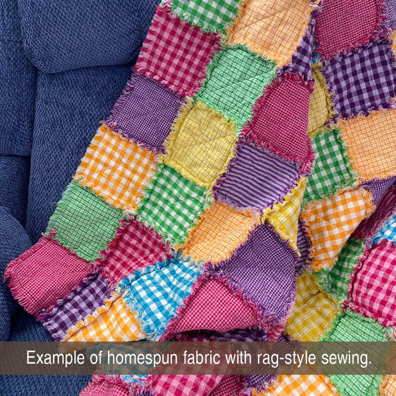 Bright Ragged Homespun Quilt Kit