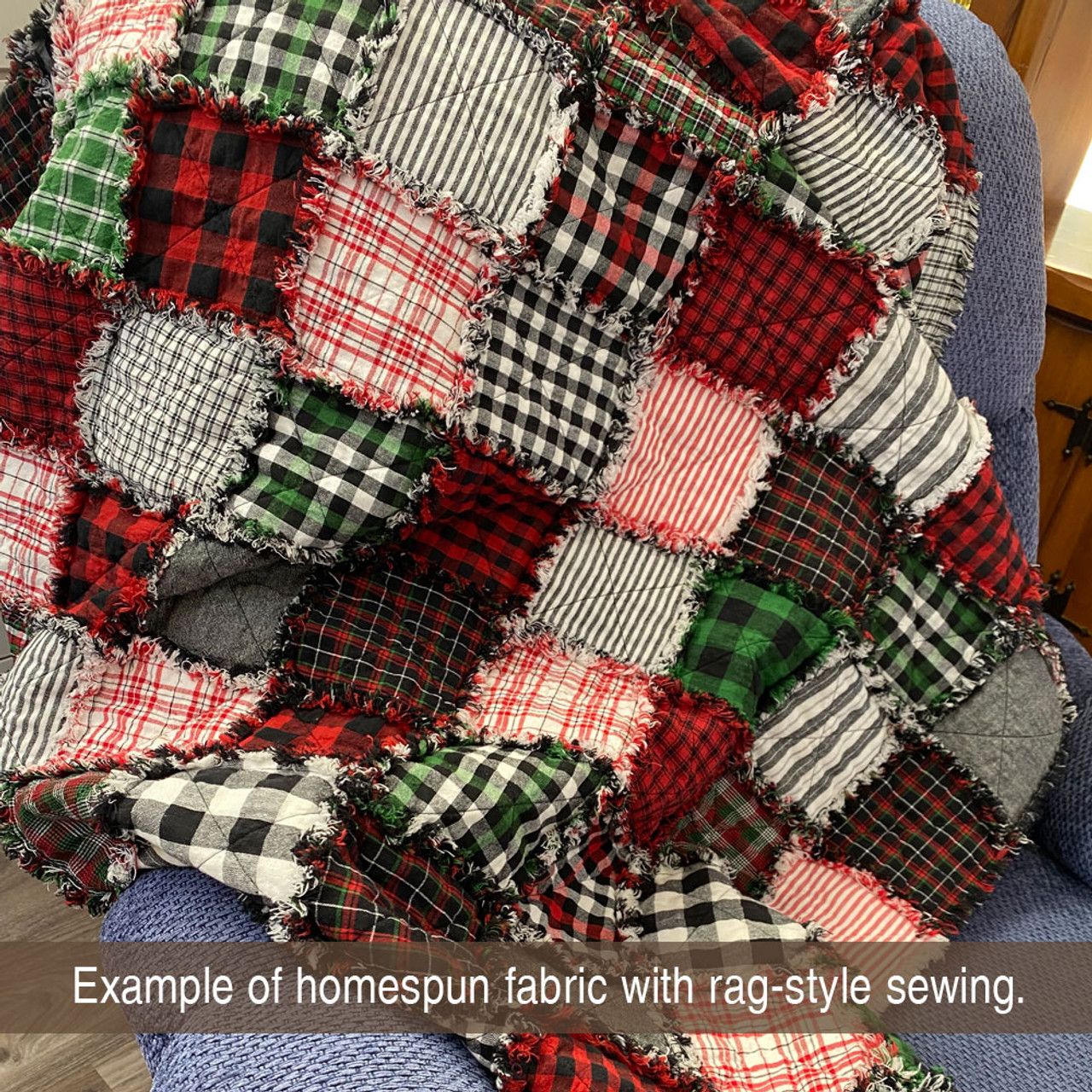 Perfect Red 3 Plaid Homespun Cotton Fabric