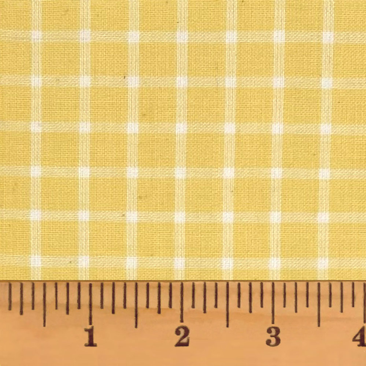 Flora Yellow 6 Plaid Homespun Cotton Fabric
