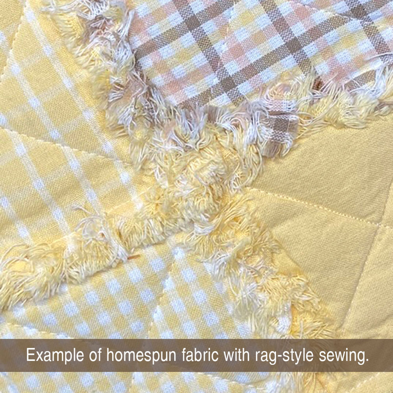 Flora Yellow 6 Plaid Homespun Cotton Fabric