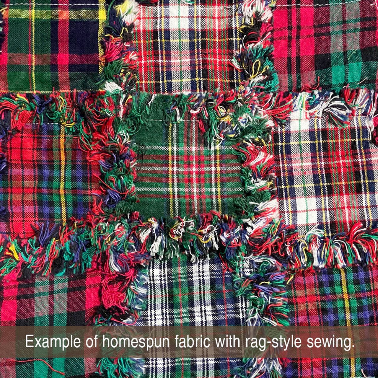 Highland Red Tartan Plaid Homespun Cotton Fabric - Jubilee