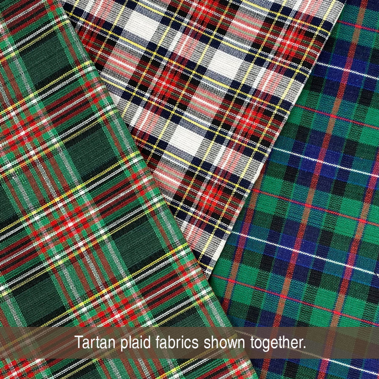 Highland Red Tartan Plaid Homespun Cotton Fabric