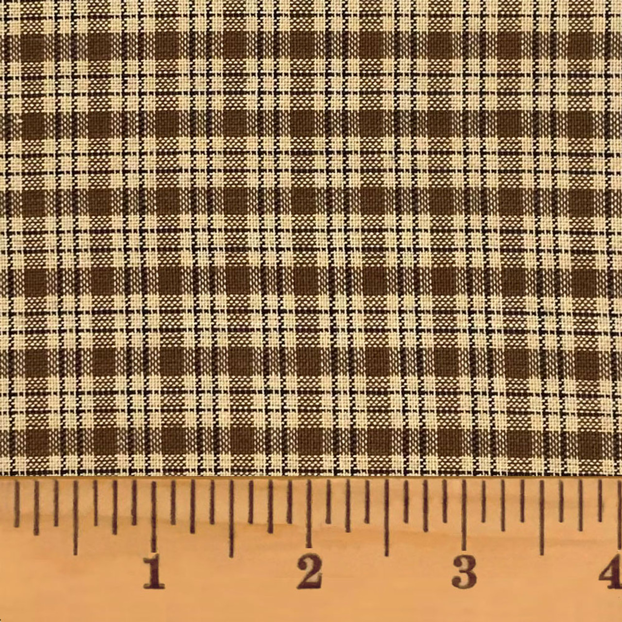 Tuscan Brown 3 Plaid Homespun Cotton Fabric Fat Quarter