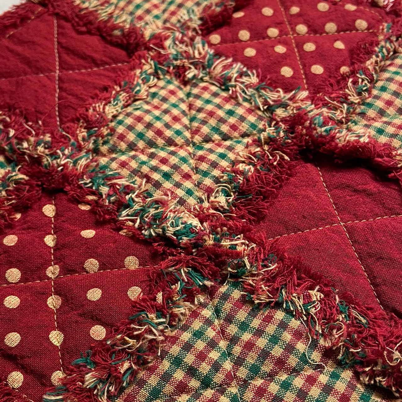 Deep Red Solid Homespun Cotton Fabric Fat Quarter