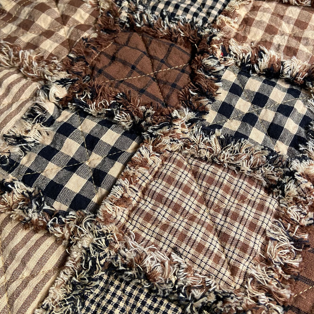 Brown and Black Homespun Quilt Kit