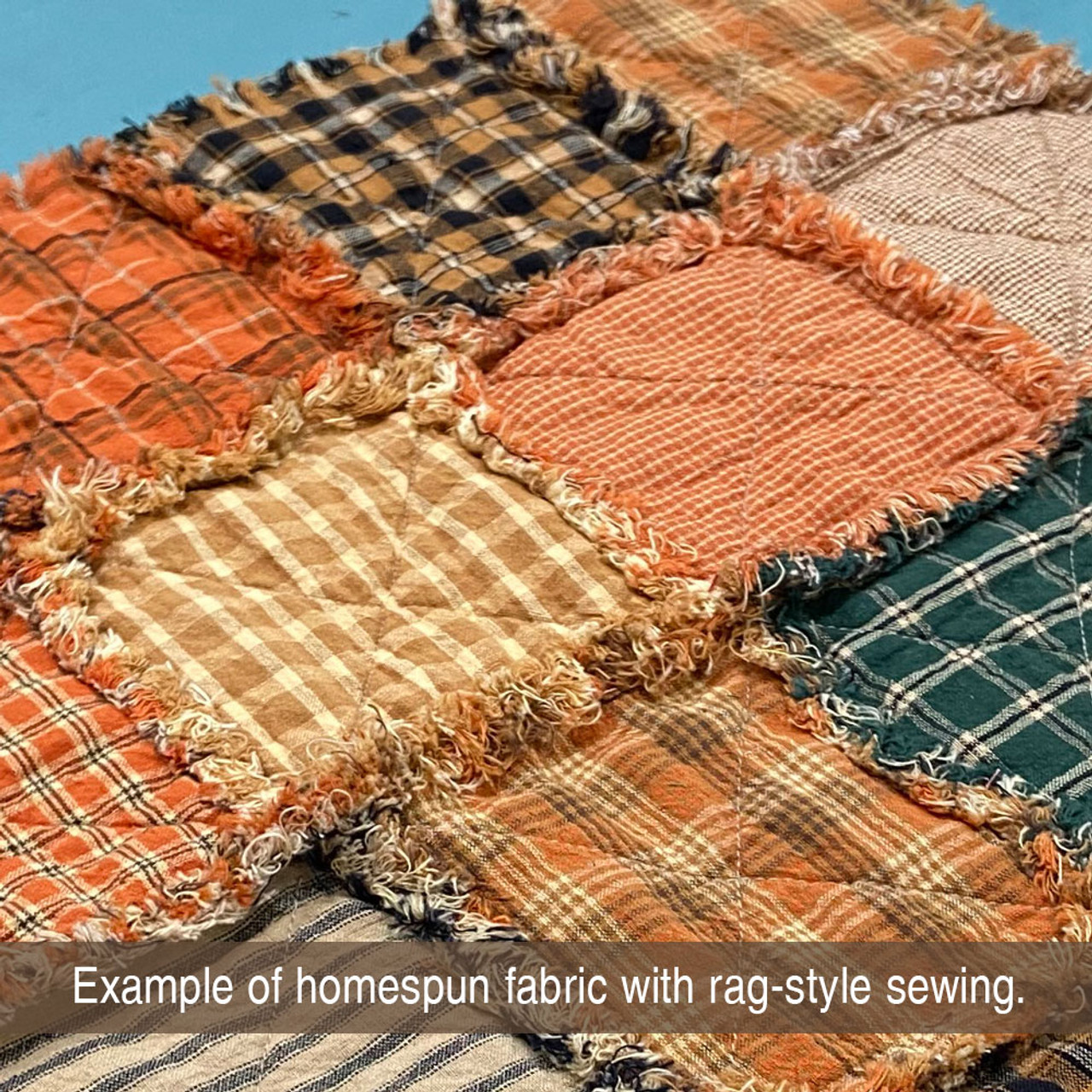 Pumpkin Gingham Homespun Fat Quarter