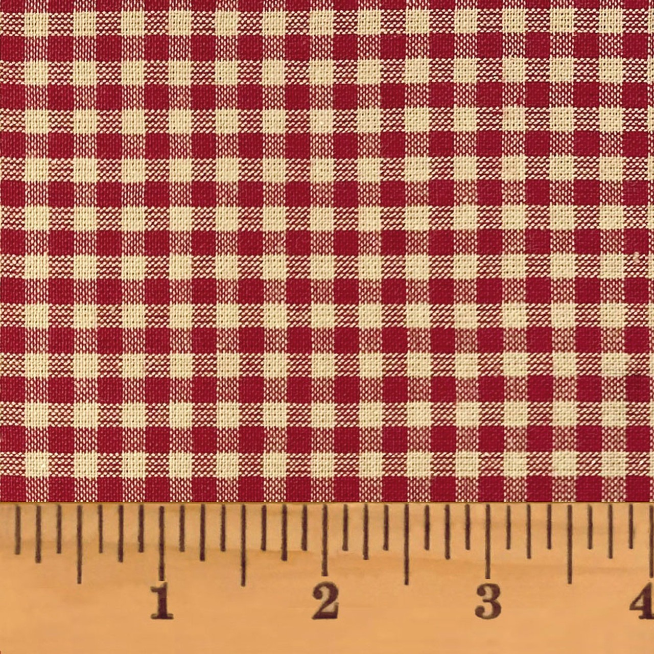 Primitive Red 3 Homespun Cotton Fabric
