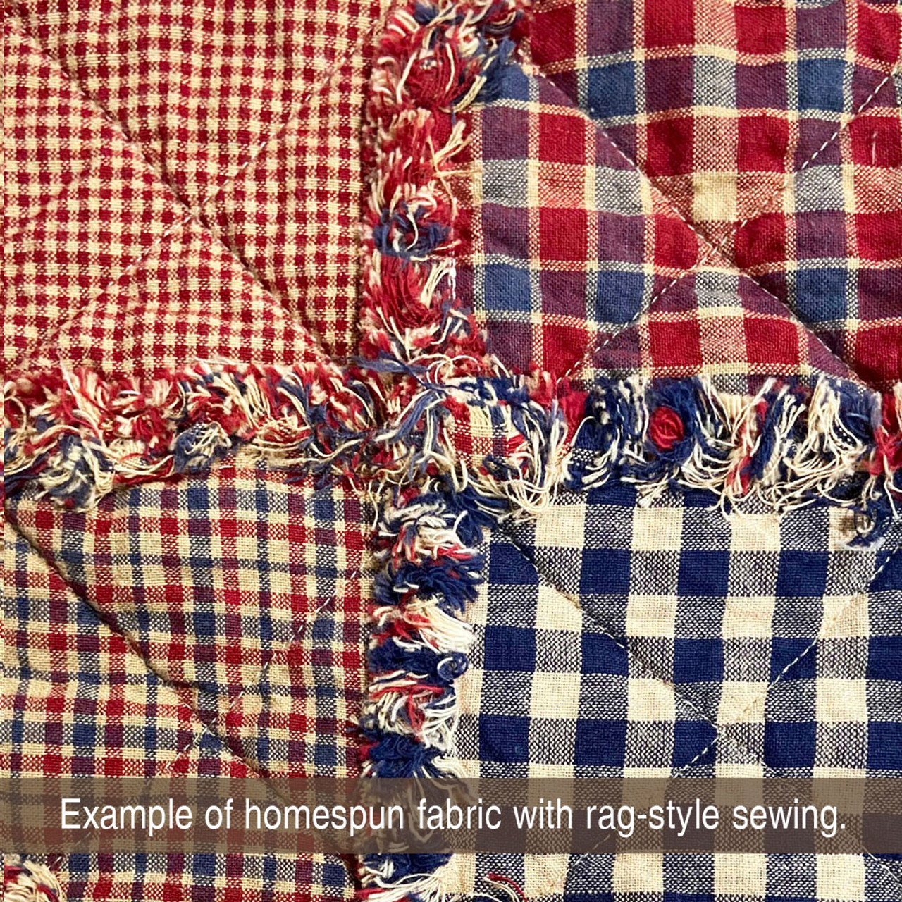 Primitive Red Buffalo Plaid Homespun Fat Quarter