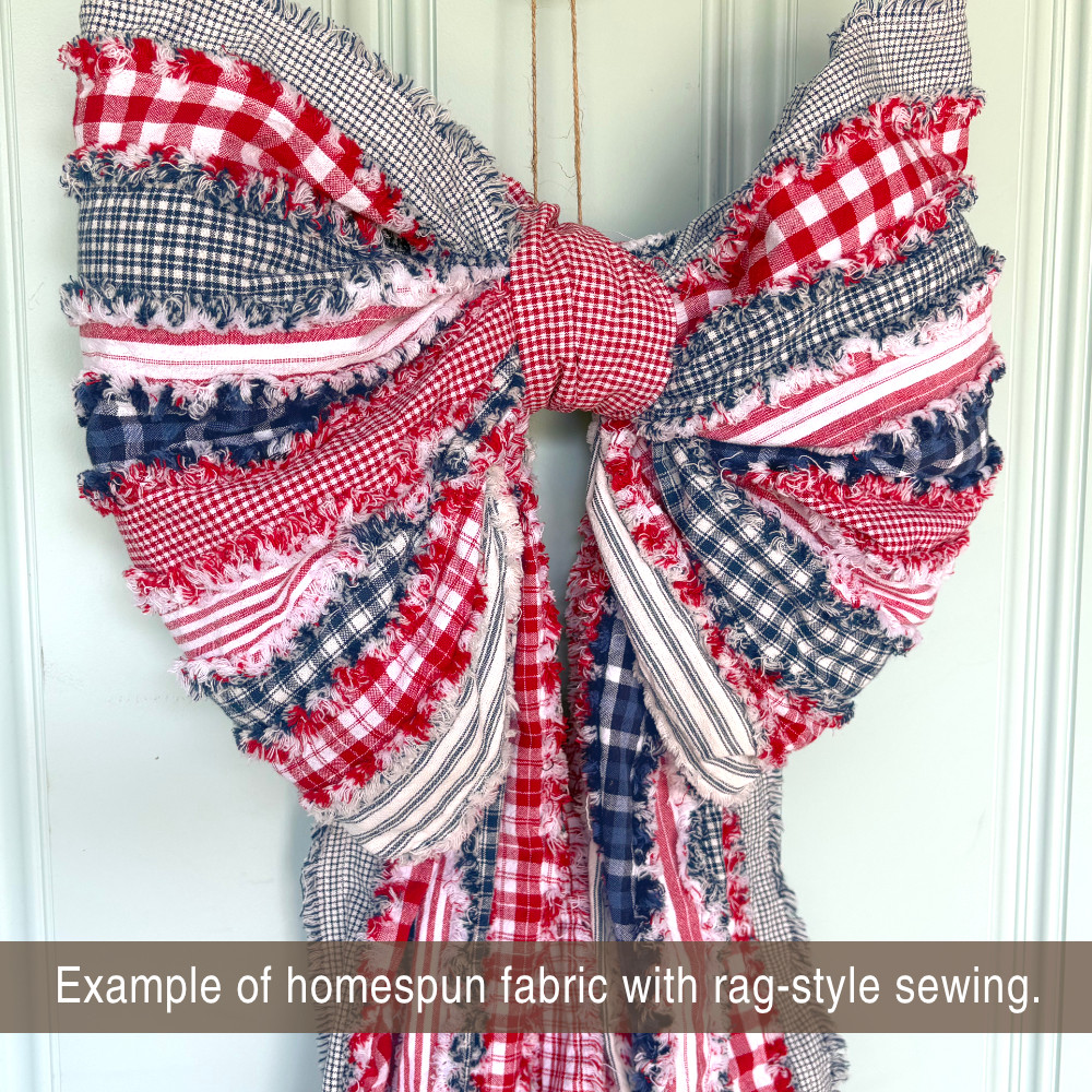 Red, White and Blue Americana Homespun Fabric 2.5 X 44-inch Roll (Jelly Roll) - 22 pc.