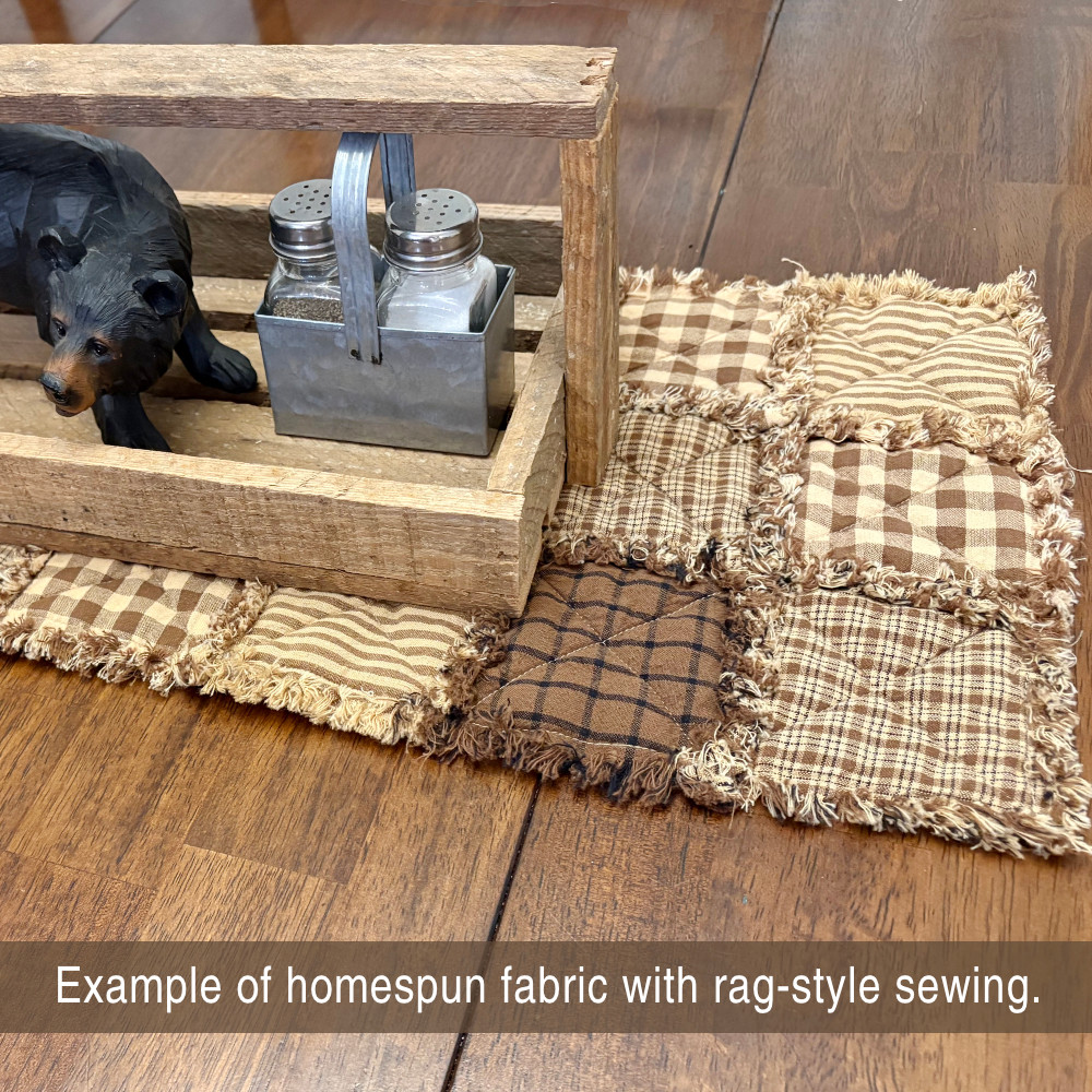 Tuscan Brown Assorted Plaid Fabric Bundle - Set of 4 Fat Quarters