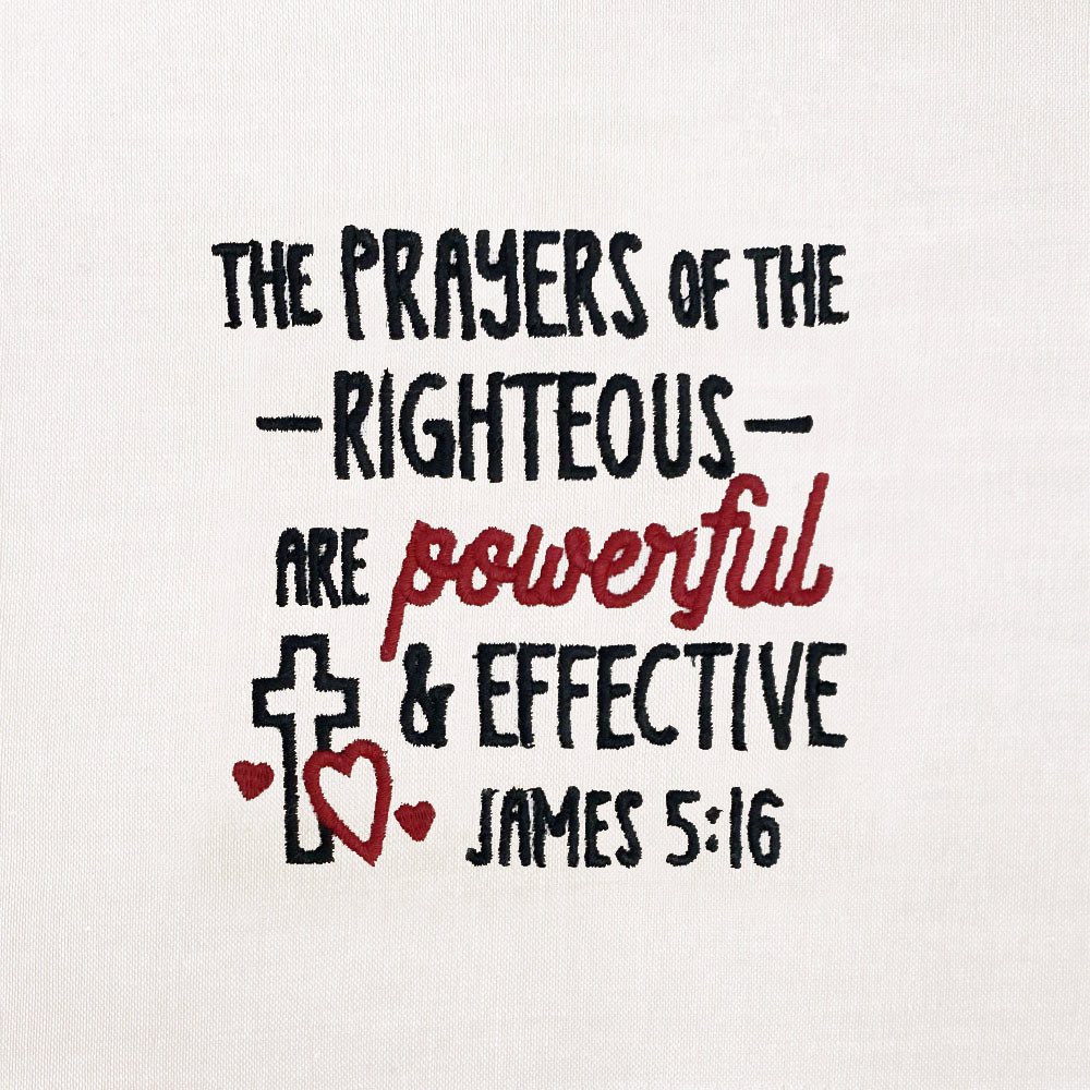 Sale! White Embroidered Encouragement Designs - Set of 4 