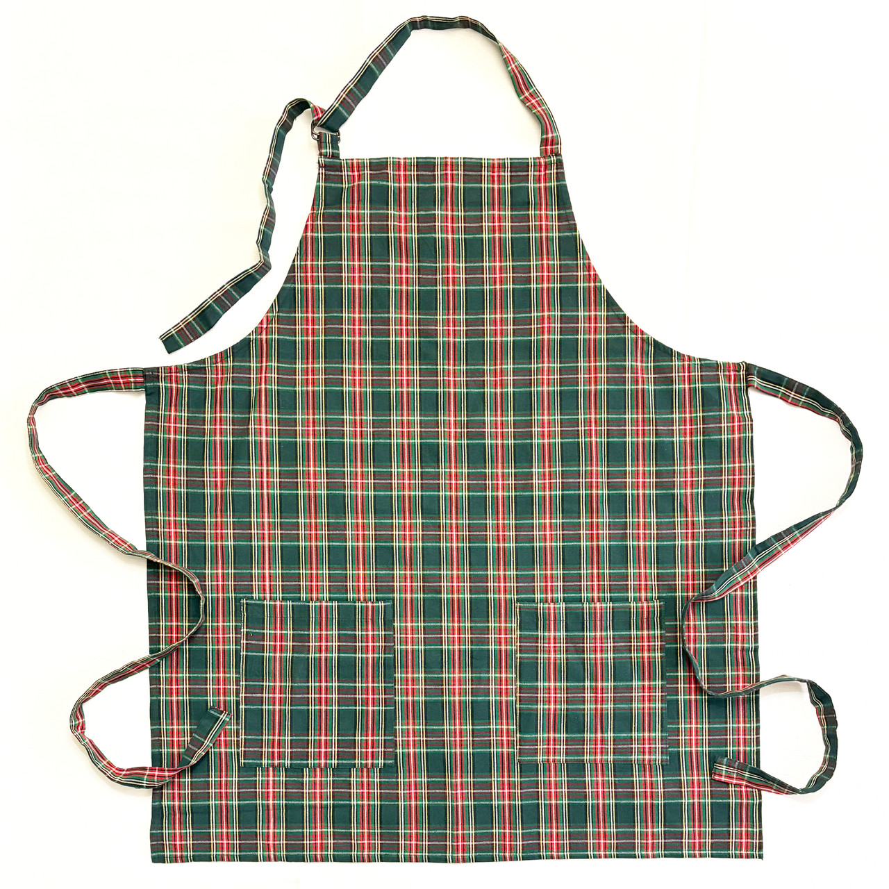 McCuan Green Tartan Plaid Hostess Apron with Gift Bag - Jubilee Fabric
