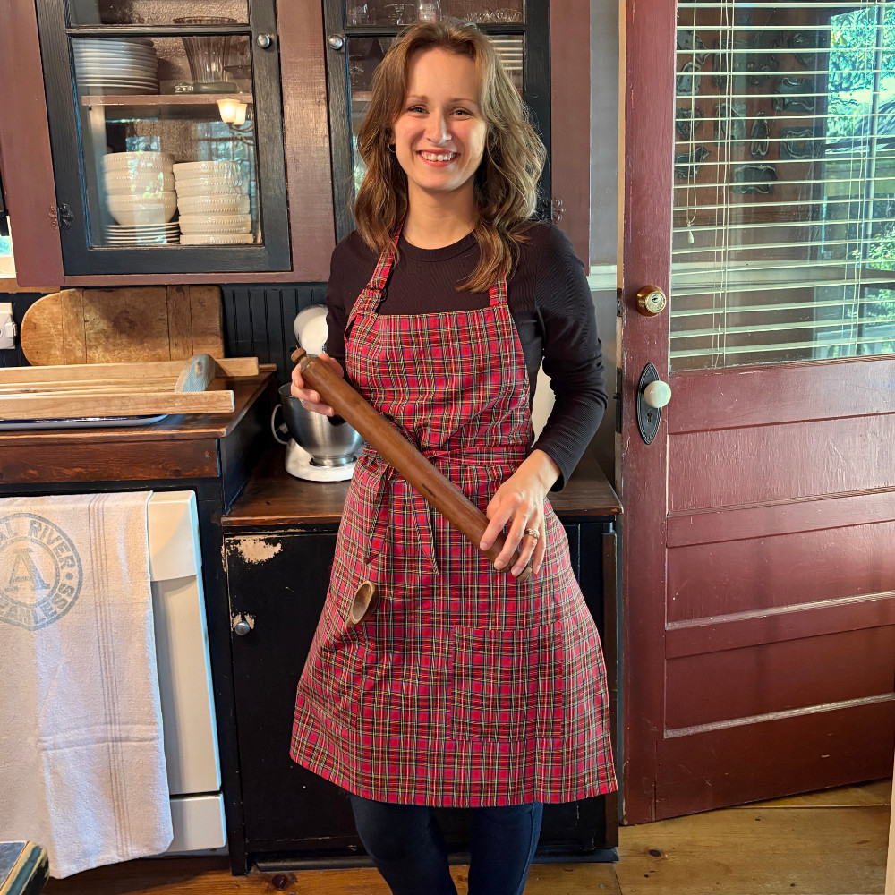 Scotty Red Tartan Plaid Hostess Apron with Gift Bag