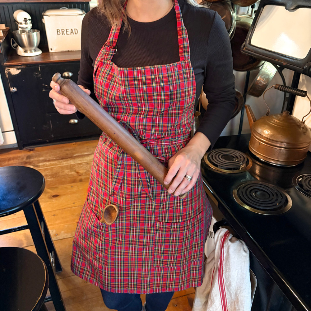 Scotty Red Tartan Plaid Hostess Apron with Gift Bag