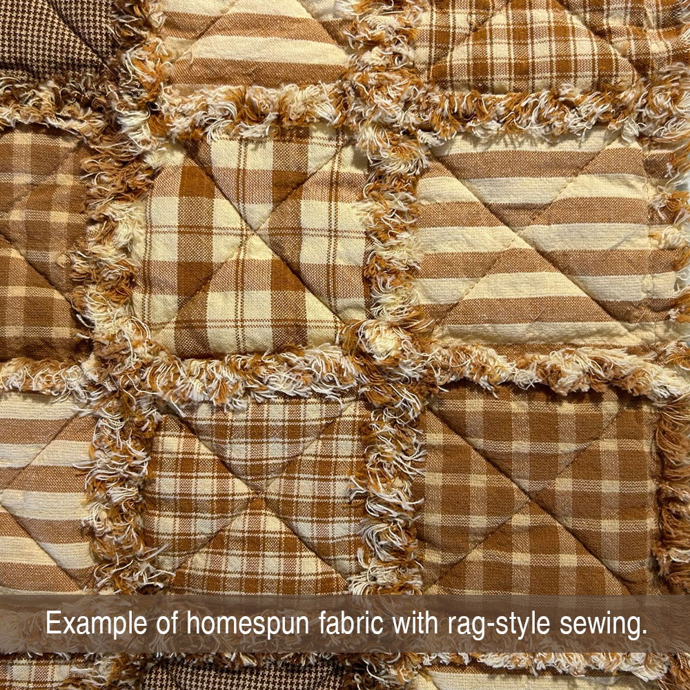 Honey Stripe Homespun Cotton Fabric